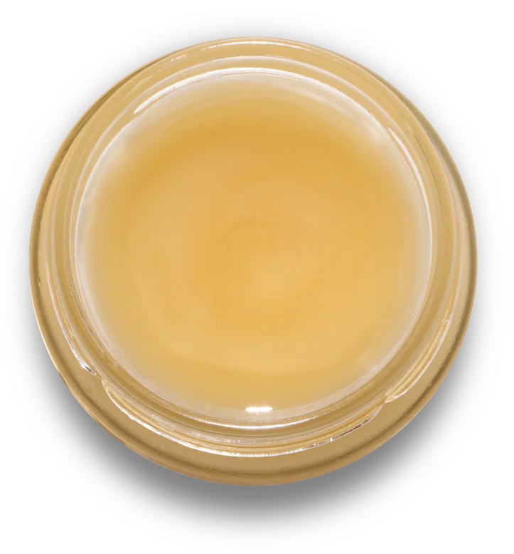 Vasetto di miele arancio Mielizia con tappo dorato e etichetta arancione