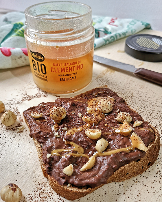 mielizia blog - merenda fagiotella miele clementino pane tumminia (ricetta nutrizionista)