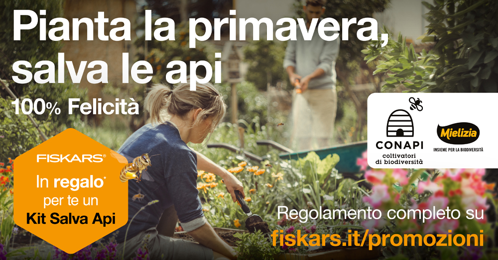 Mielizia e Fiskars insieme per la biodiversità con il “Kit Salva Api”