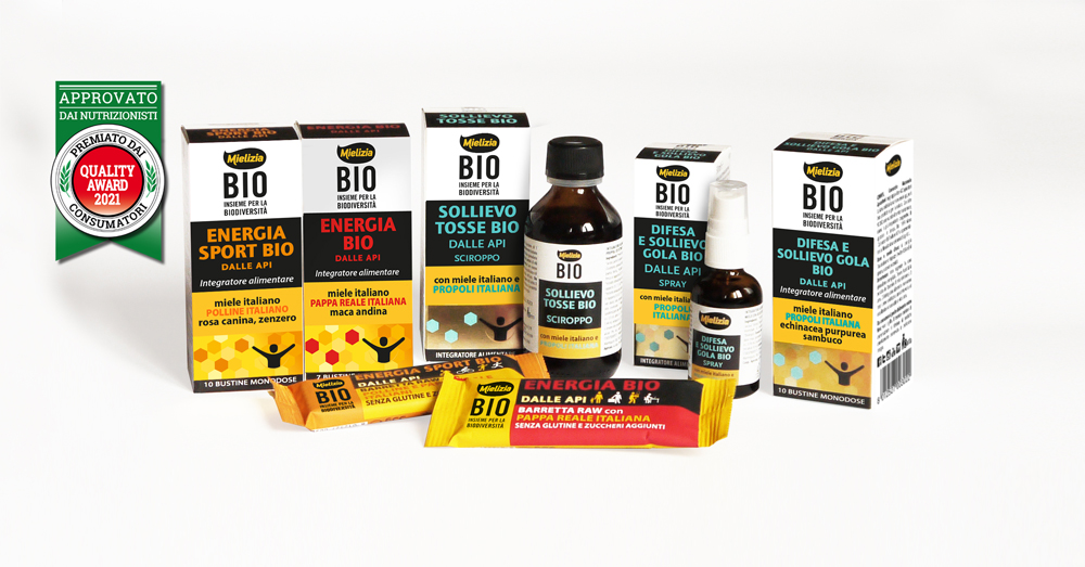 Gli integratori Mielizia BIO si aggiudicano il Quality Award 2021