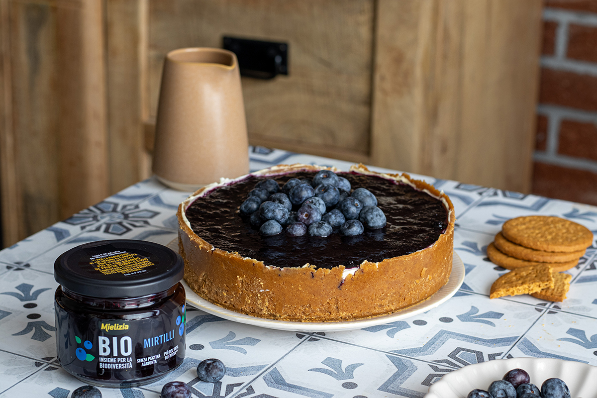 mielizia ricetta - Cheesecake con composta di mirtilli 2